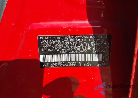 2016 Lexus Is 300 из США, поврежденный, VIN JTHCM1D28G5001900